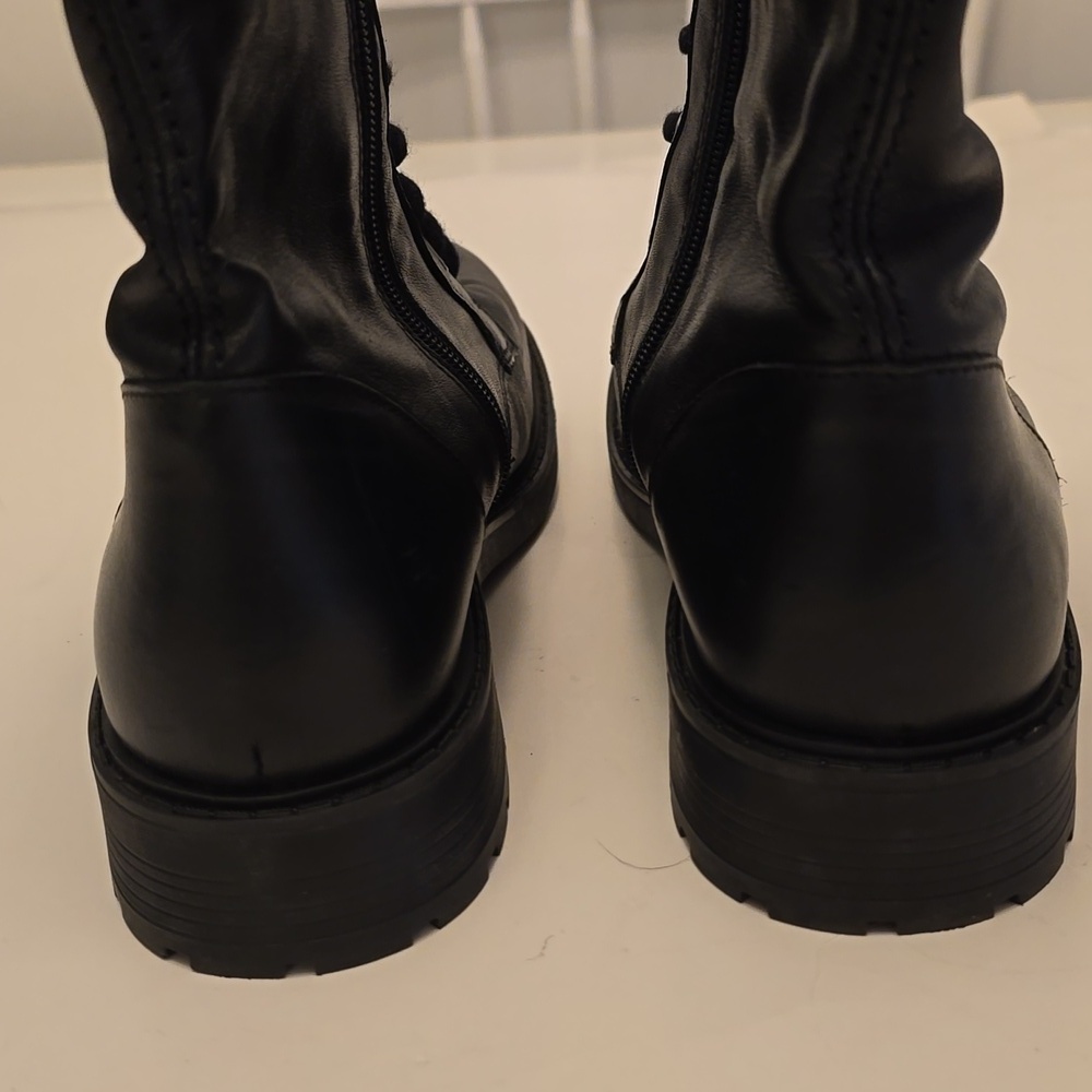 Clarks Women's Orinico Style Lace Up Zipper Black Leather Boots Size 10 M - Picture 8 of 17